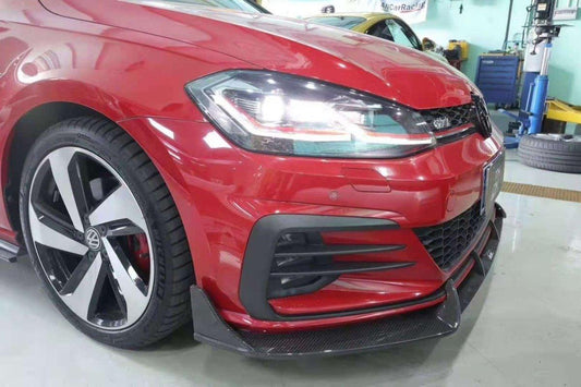 Volkswagen GTI MK7.5 2018 2019 2020 2021 with Aftermarket Parts - Front Lip Pre-preg Carbon Fiber from Karbel Carbon