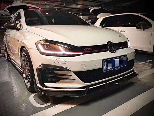 Volkswagen GTI MK7.5 2018 2019 2020 2021 with Aftermarket Parts - Front Lip Pre-preg Carbon Fiber from Karbel Carbon