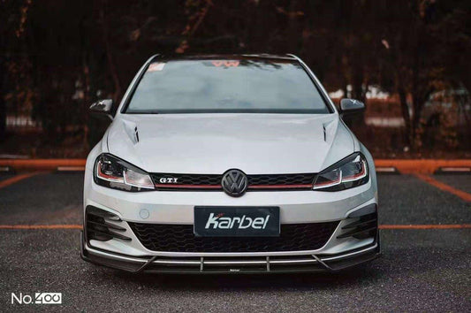 Volkswagen GTI MK7.5 2018 2019 2020 2021 with Aftermarket Parts - Front Lip Pre-preg Carbon Fiber from Karbel Carbon