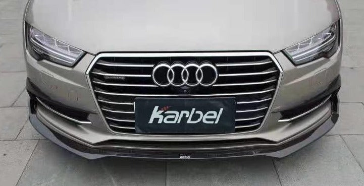 Karbel Carbon Dry Carbon Fiber Front Lip Splitter for Audi S7 & A7 S Line 2016-2018 C7.5 - Performance SpeedShop