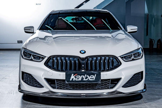 BMW 8 Series M850 840 (With M-Package Bumper) G14 G15 G16 2018 2019 2020 2021 2022 2023 2024 with Aftermarket Parts - Front Lip Pre-preg Carbon Fiber from Karbel Carbon