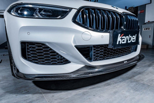 BMW 8 Series M850 840 (With M-Package Bumper) G14 G15 G16 2018 2019 2020 2021 2022 2023 2024 with Aftermarket Parts - Front Lip Pre-preg Carbon Fiber from Karbel Carbon