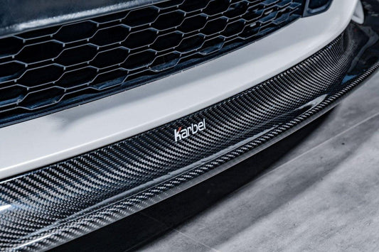 BMW 8 Series M850 840 (With M-Package Bumper) G14 G15 G16 2018 2019 2020 2021 2022 2023 2024 with Aftermarket Parts - Front Lip Pre-preg Carbon Fiber from Karbel Carbon