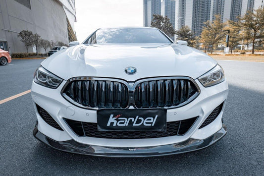 BMW 8 Series M850 840 (With M-Package Bumper) G14 G15 G16 2018 2019 2020 2021 2022 2023 2024 with Aftermarket Parts - Front Lip Pre-preg Carbon Fiber from Karbel Carbon