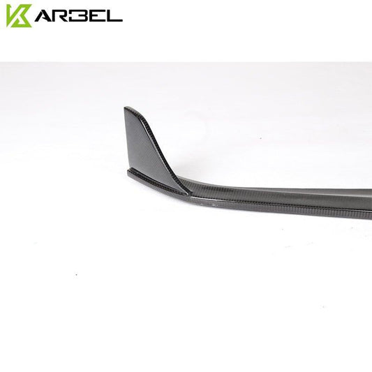 Audi S4 A4 S-line (with s-line bumper, does not fit base model) B9 2017 2018 with Aftermarket Parts - Front Lip Pre-preg Carbon Fiber from Karbel Carbon