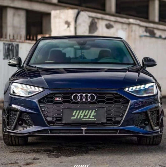 Audi S4 A4 S-line (with s-line bumper, does not fit base model) B9.5 2020-ON with Aftermarket Parts - Front Lip Pre-preg Carbon Fiber from Karbel Carbon