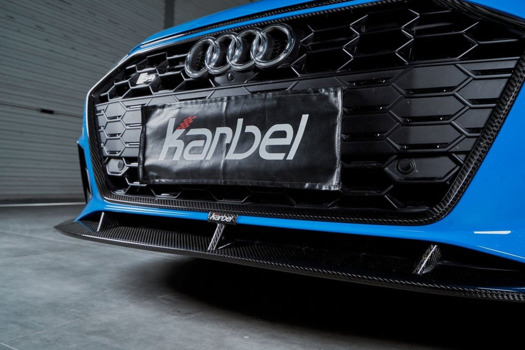 Karbel Carbon Dry Carbon Fiber Front Lip Ver.2 for Audi S4 & A4 S Line 2020-ON B9.5 - Performance SpeedShop
