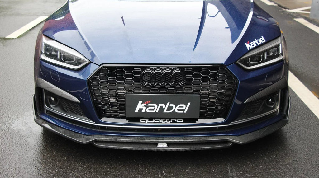 Karbel Carbon Dry Carbon Fiber Front Lip Ver.2 for Audi S5 & A5 S Line 2017-2019 B9 - Performance SpeedShop