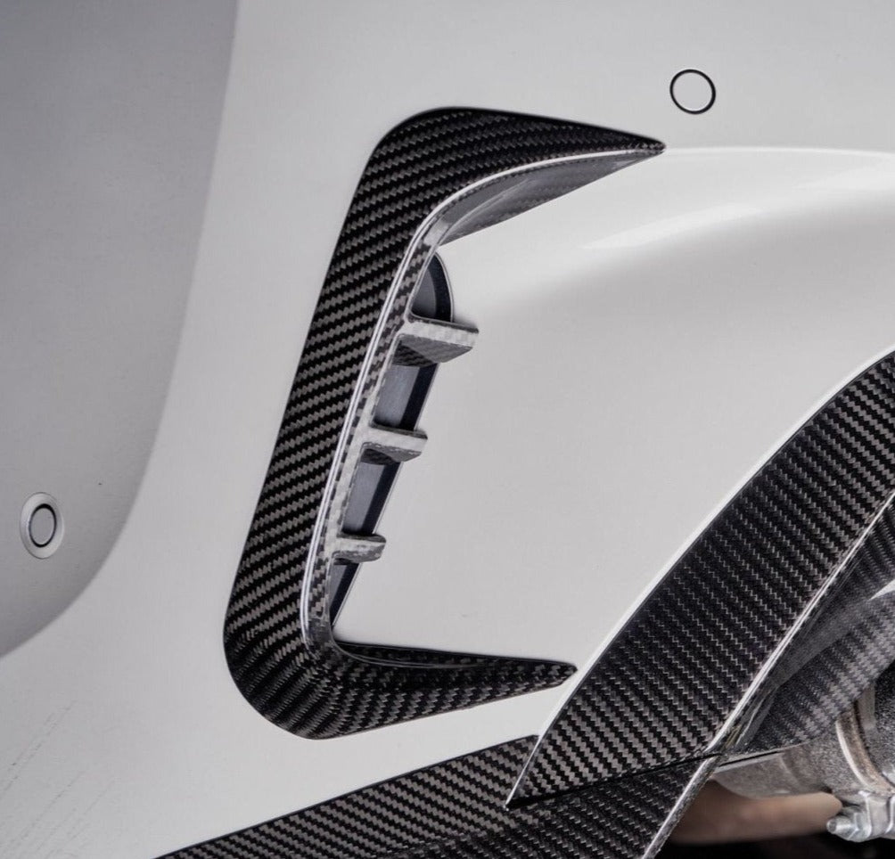 Karbel Carbon Dry Carbon Fiber Rear Bumper Canards for BMW 3 Series G20  2019-2022 – Performance SpeedShop