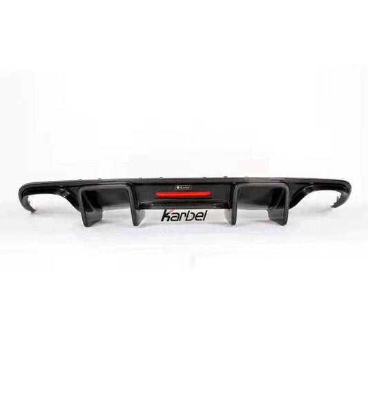 Audi A4 Base Model (does not fit A4 S-line) B8.5 2013 2014 2015 2016 with Aftermarket Parts - Rear Diffuser Pre-preg Carbon Fiber from Karbel Carbon