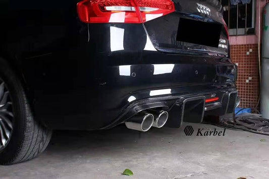 Audi A4 Base Model (does not fit A4 S-line) B8.5 2013 2014 2015 2016 with Aftermarket Parts - Rear Diffuser Pre-preg Carbon Fiber from Karbel Carbon