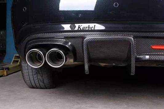 Audi A4 Base Model (does not fit A4 S-line) B8.5 2013 2014 2015 2016 with Aftermarket Parts - Rear Diffuser Pre-preg Carbon Fiber from Karbel Carbon