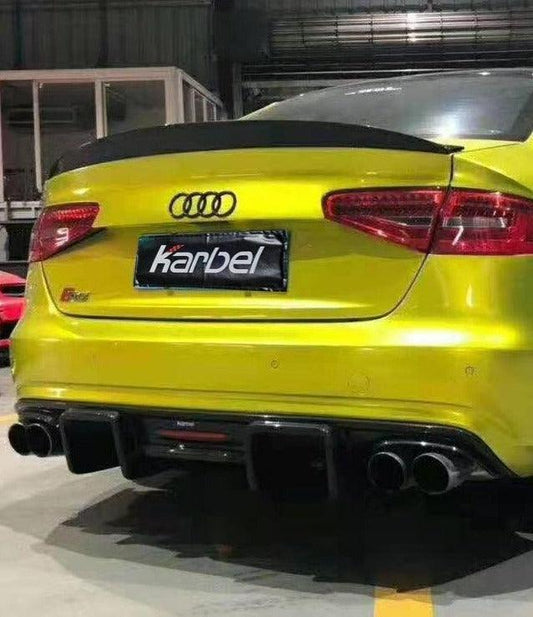 Audi A4 Base Model (does not fit A4 S-line) B8.5 2013 2014 2015 2016 with Aftermarket Parts - Rear Diffuser Pre-preg Carbon Fiber from Karbel Carbon