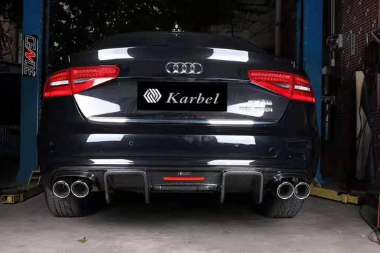 Audi A4 Base Model (does not fit A4 S-line) B8.5 2013 2014 2015 2016 with Aftermarket Parts - Rear Diffuser Pre-preg Carbon Fiber from Karbel Carbon