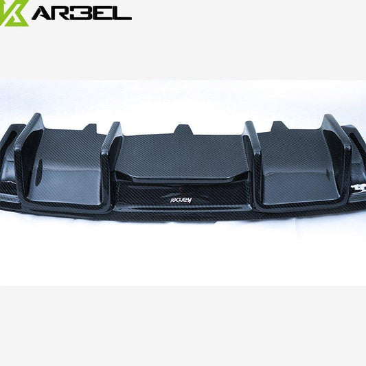 Audi A5 (fits base model, does not fit s-line) B8.5 2012 2013 2014 2015 2016 with Aftermarket Parts - Rear Diffuser Pre-preg Carbon Fiber from Karbel Carbon