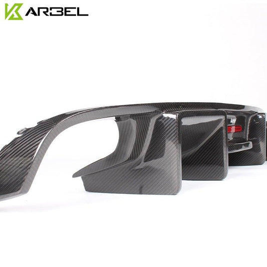 Audi A7 (fits base model, does not fit s-line) C7 2012 2013 2014 2015 with Aftermarket Parts - Rear Diffuser Pre-preg Carbon Fiber from Karbel Carbon