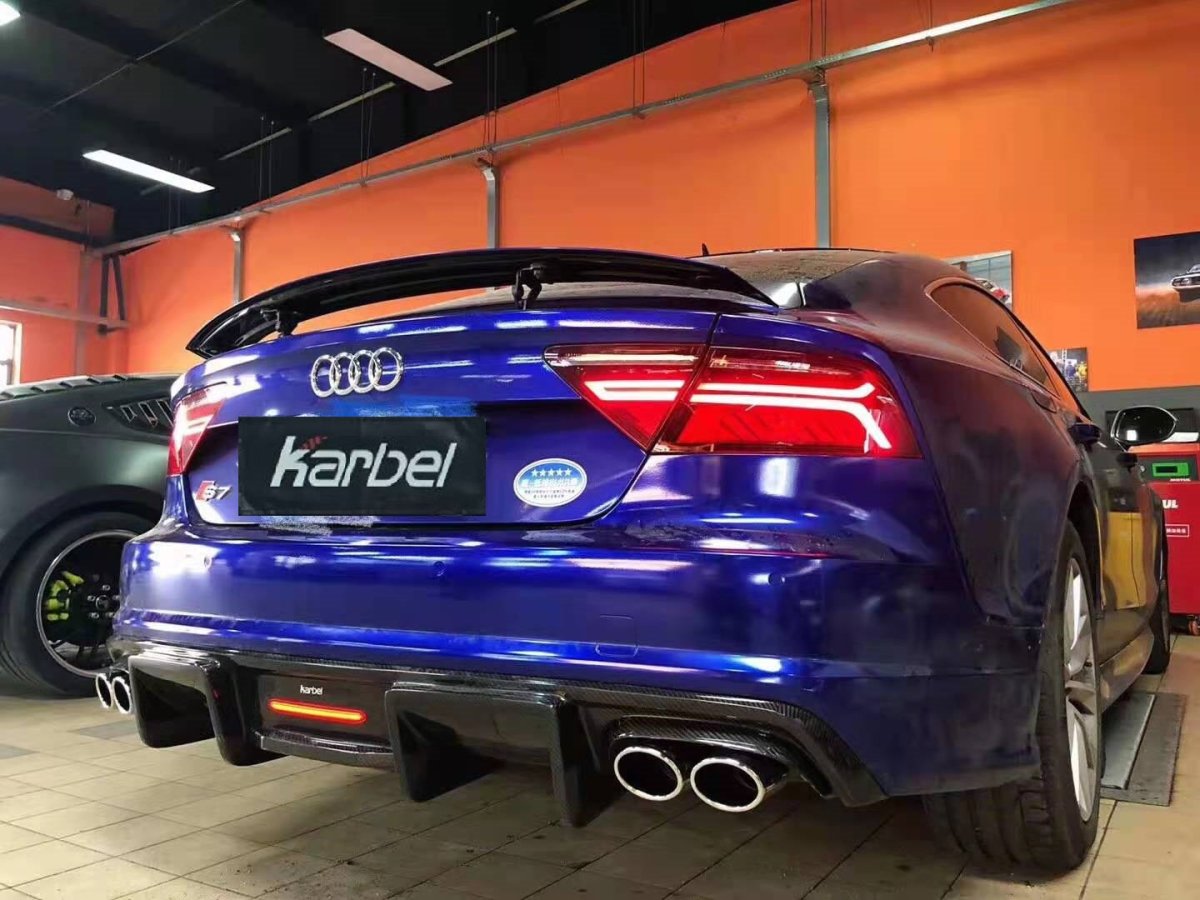 Audu A7 Rear Audi A7 C7.5 2016-2018 Aftermarket Parts - Karbel Rear Diffuser Carbon ...