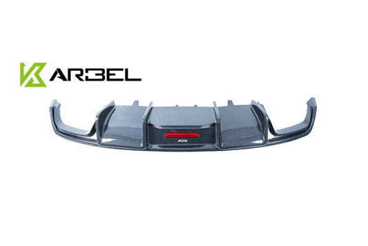 Audi A7 (fits base model, does not fit s-line) C7.5 2016-2018 with Aftermarket Parts - Rear Diffuser Pre-preg Carbon Fiber from Karbel Carbon