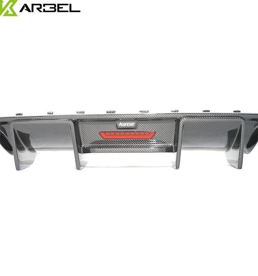 Audi S4 A4 S-line (with s-line bumper, does not fit base model) B8.5 2013 2014 2015 2016 with Aftermarket Parts - Rear Diffuser Pre-preg Carbon Fiber from Karbel Carbon