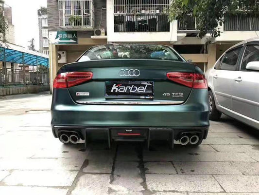 Audi S4 A4 S-line (with s-line bumper, does not fit base model) B8.5 2013 2014 2015 2016 with Aftermarket Parts - Rear Diffuser Pre-preg Carbon Fiber from Karbel Carbon