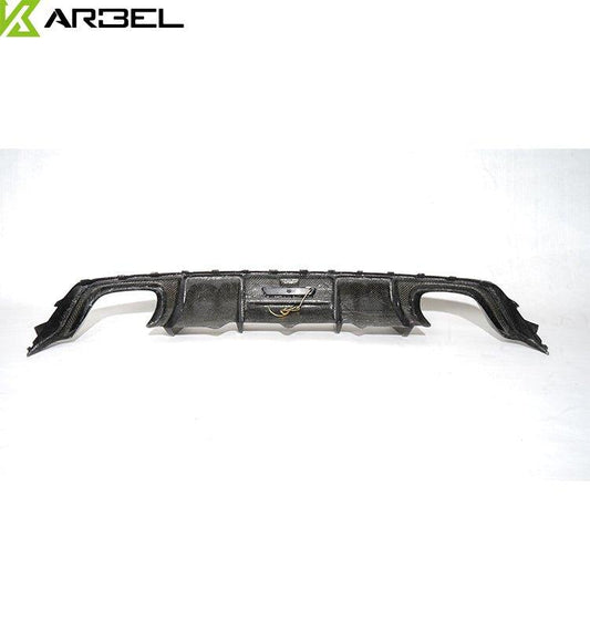 Audi S4 A4 S-line (with s-line bumper, does not fit base model) B8.5 2013 2014 2015 2016 with Aftermarket Parts - Rear Diffuser Pre-preg Carbon Fiber from Karbel Carbon