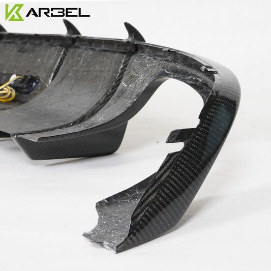 Audi S5 A5 (with s-line bumper, does not base model) B9 2017 2018 2019 with Aftermarket Parts - Rear Diffuser Pre-preg Carbon Fiber from Karbel Carbon