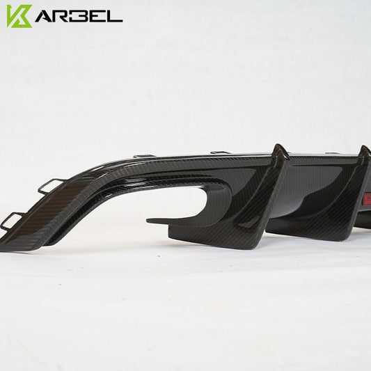 Audi S6 / A6 Avant / A6 S-Line (with s-line bumper, does not base model) C7.5 2016-2018 with Aftermarket Parts - Rear Diffuser Pre-preg Carbon Fiber from Karbel Carbon