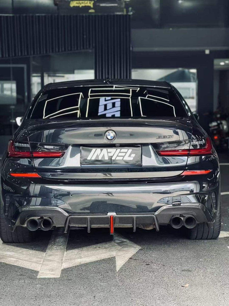 330i Rear Diffuser Stock BMW 3 Series 330i M340i Aftermarket Parts - Karbel Rear Diffuser Carbon ...