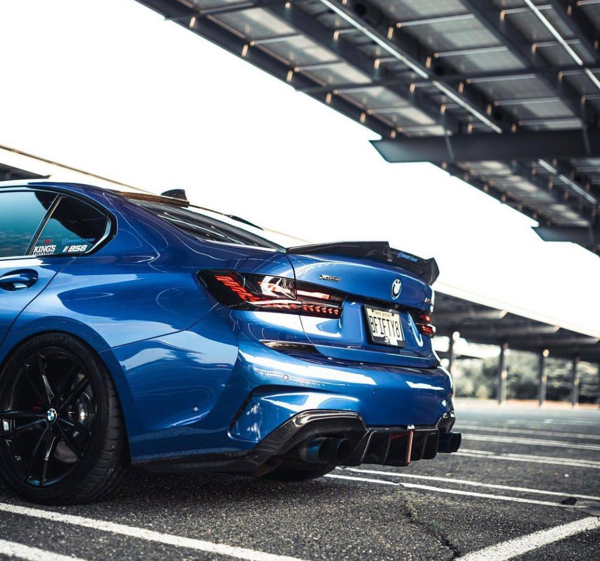 330i Rear Diffuser Stock BMW 3 Series 330i M340i Aftermarket Parts - Karbel Rear Diffuser Carbon ...
