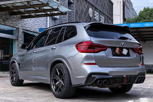 BMW X3 G01 Pre-LCI 2019 2020 2021 & X3M X3MC F97 Pre-LCI 2019 2020 2021 with Aftermarket Parts - Rear Diffuser & Canards Pre-preg Carbon Fiber from Karbel Carbon