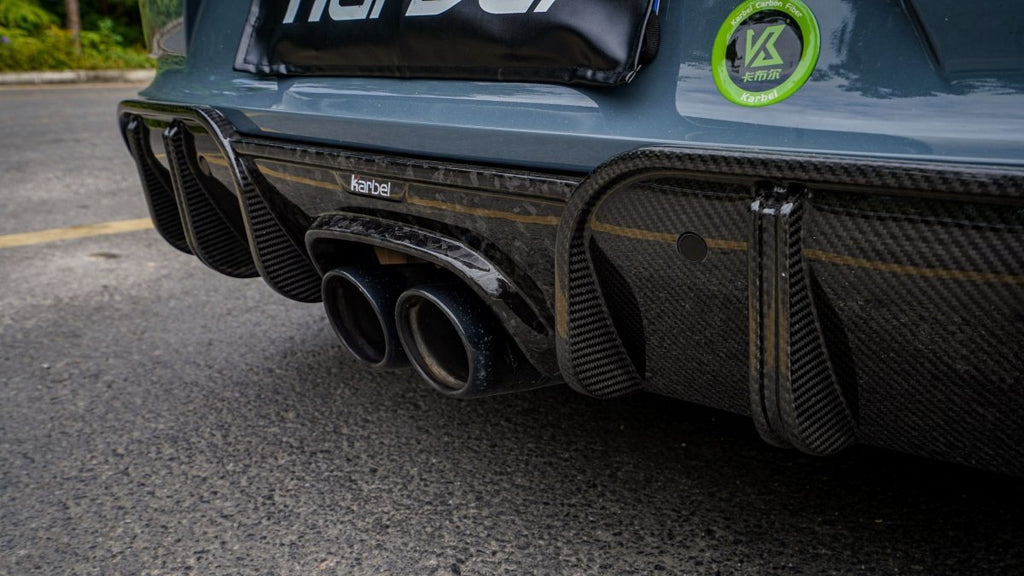 Karbel Carbon Dry Carbon Fiber Rear Diffuser for Porsche 718 Cayman & Boxster - Performance SpeedShop