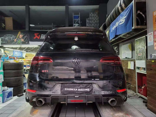 Volkswagen GTI MK7.5 2018 2019 2020 2021 with Aftermarket Parts - Rear Diffuser Pre-preg Carbon Fiber from Karbel Carbon