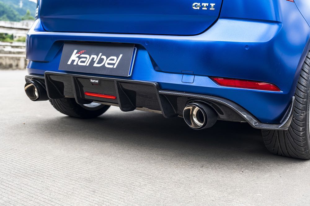 Karbel Carbon Dry Carbon Fiber Rear Diffuser for Volkswagen Golf GTI MK7.5 - Performance SpeedShop