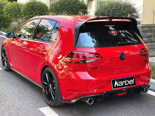 Volkswagen GTI MK7.5 2018 2019 2020 2021 with Aftermarket Parts - Rear Diffuser Pre-preg Carbon Fiber from Karbel Carbon