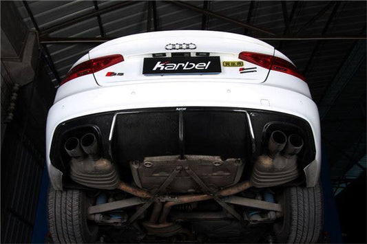 Audi S5 A5 S-line (with s-line bumper, does not base model) B8.5 2012-2016 with Aftermarket Parts - V1 Style Rear Diffuser Pre-preg Carbon Fiber from Karbel Carbon