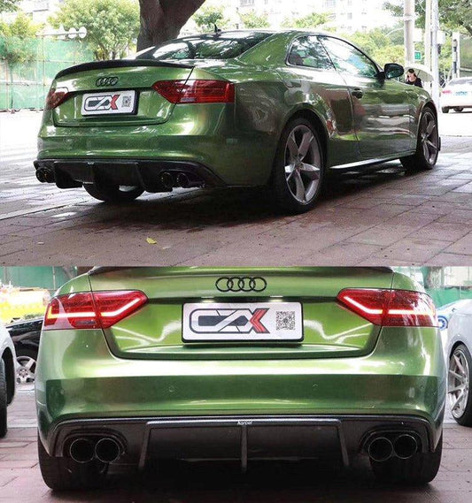 Audi S5 A5 S-line (with s-line bumper, does not base model) B8.5 2012-2016 with Aftermarket Parts - V1 Style Rear Diffuser Pre-preg Carbon Fiber from Karbel Carbon