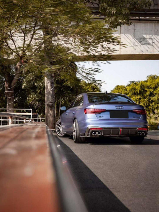 Audi S4 B9.5 2020-ON with Aftermarket Parts - Rear Diffuser & Canards V1 Style Pre-preg Carbon Fiber from Karbel Carbon