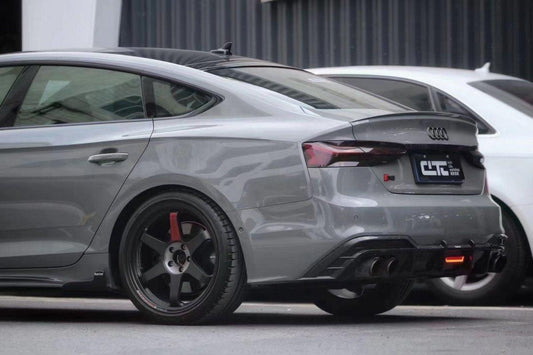 Audi S5 A5 (with s-line bumper, does not base model) B9.5 2020 2021 2022 2023 2024 with Aftermarket Parts - Rear Diffuser Pre-preg Carbon Fiber from Karbel Carbon