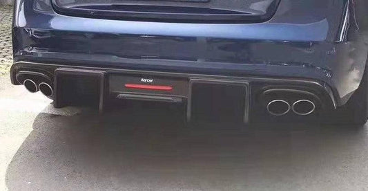 Audi S5 A5 S-line (with s-line bumper, does not base model) B8.5 2012-2016 with Aftermarket Parts - V2 Style Rear Diffuser Pre-preg Carbon Fiber from Karbel Carbon