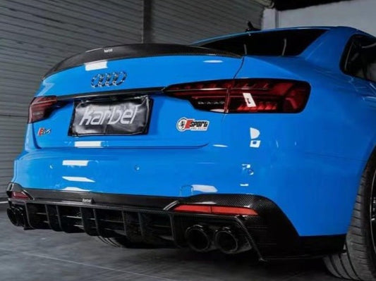 Karbel Carbon Dry Carbon Fiber Rear Diffuser Ver.2 for Audi S4 2020-ON B9.5 - Performance SpeedShop