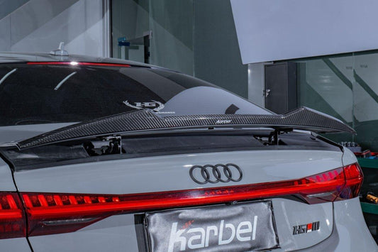 Audi RS7 S7 A7 C8 2019-ON with Aftermarket Parts - V2 Style Rear Spoiler Pre-preg Carbon Fiber from Karbel Carbon