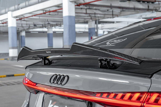 Audi RS7 S7 A7 C8 2019-ON with Aftermarket Parts - V2 Style Rear Spoiler Pre-preg Carbon Fiber from Karbel Carbon