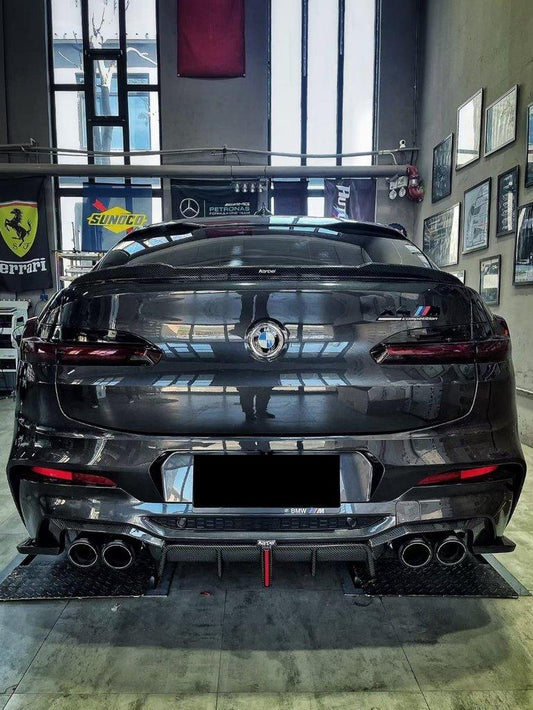 BMW X4M X4MC F98 (Fits Both Pre-LCI & LCI) 2019-ON & X4 G02 (Fits Both Pre-LCI & LCI) 2019-ON with Aftermarket Parts - Rear Spoiler Pre-preg Carbon Fiber from Karbel Carbon