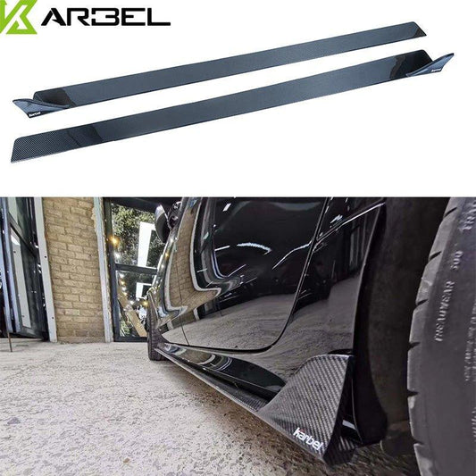 Audi S7 A7 C7.5 2016 2017 2018 with Aftermarket Parts - Side Skirts Pre-preg Carbon Fiber from Karbel Carbon