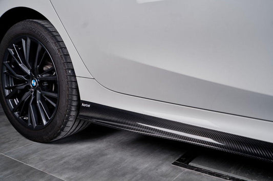 BMW 3 Series 330i M340i G20 G21 Pre-LCI 2019 2020 2021 2022 with Aftermarket Parts - Side Skirts Pre-preg Carbon Fiber from Karbel Carbon