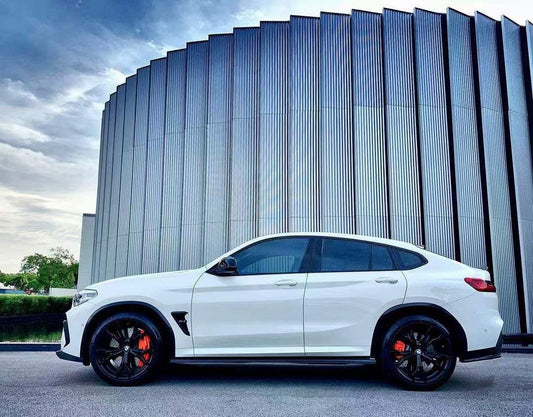 BMW X3 X3M X3MC G01 F97 (Fits Both Pre-LCI & LCI) 2019-ON & X4 X4M X4MC G02 F98 (Fits Both Pre-LCI & LCI) 2019-ON with Aftermarket Parts - Side Skirts Pre-preg Carbon Fiber from Karbel Carbon