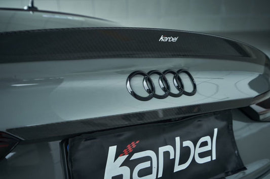 Audi RS5 S5 A5 B9.5 2020 2021 2022 2023 2024 with Aftermarket Parts - Rear Trunk Lid Pre-preg Double-sided Carbon Fiber from Karbel Carbon