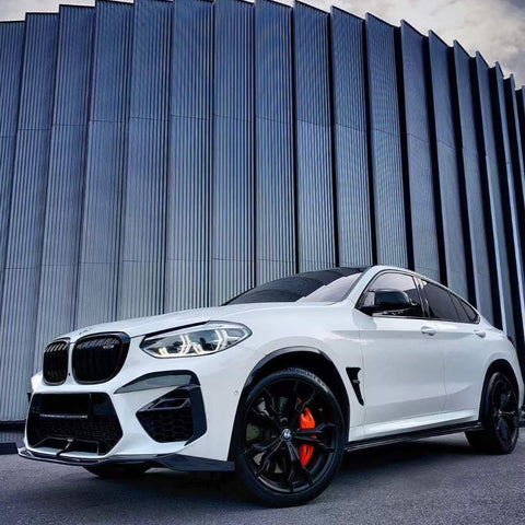 BMW X3M X3MC F97 Pre-LCI 2019 2020 2021 & X4M X4MC F98 Pre-LCI 2019 2020 2021 with Aftermarket Parts - Upper Valences Top & Side Trim Pre-preg Carbon Fiber from Karbel Carbon