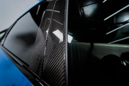 Audi S4 A4 B9.5 2020-ON with Aftermarket Parts - Window Pillar Panel Trim Pre-preg Carbon Fiber from Karbel Carbon
