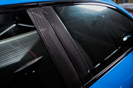 Audi S4 A4 B9.5 2020-ON with Aftermarket Parts - Window Pillar Panel Trim Pre-preg Carbon Fiber from Karbel Carbon
